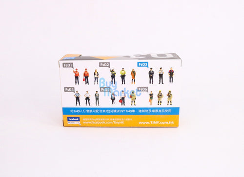 Load image into Gallery viewer, TINY City HK Scale 1/43 Figure Set 03 Policemen &amp; Driver Mini Model Figure
