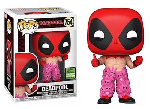Load image into Gallery viewer, Funko IE POP #754: Deadpool with Teddy Belt ECCC 2021 Excel Vinyl Figure

