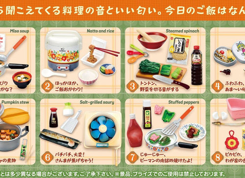 Load image into Gallery viewer, Re-ment Petite Sample Series Home-Cooked Meals 8pcs Complete Box
