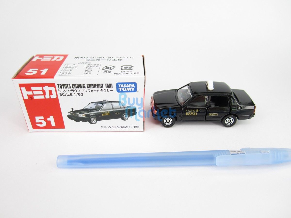 Takara Tomy Tomica #51 Toyota Crown Comfort Japan Taxi Sca. 1/63 Diecast Toy Car
