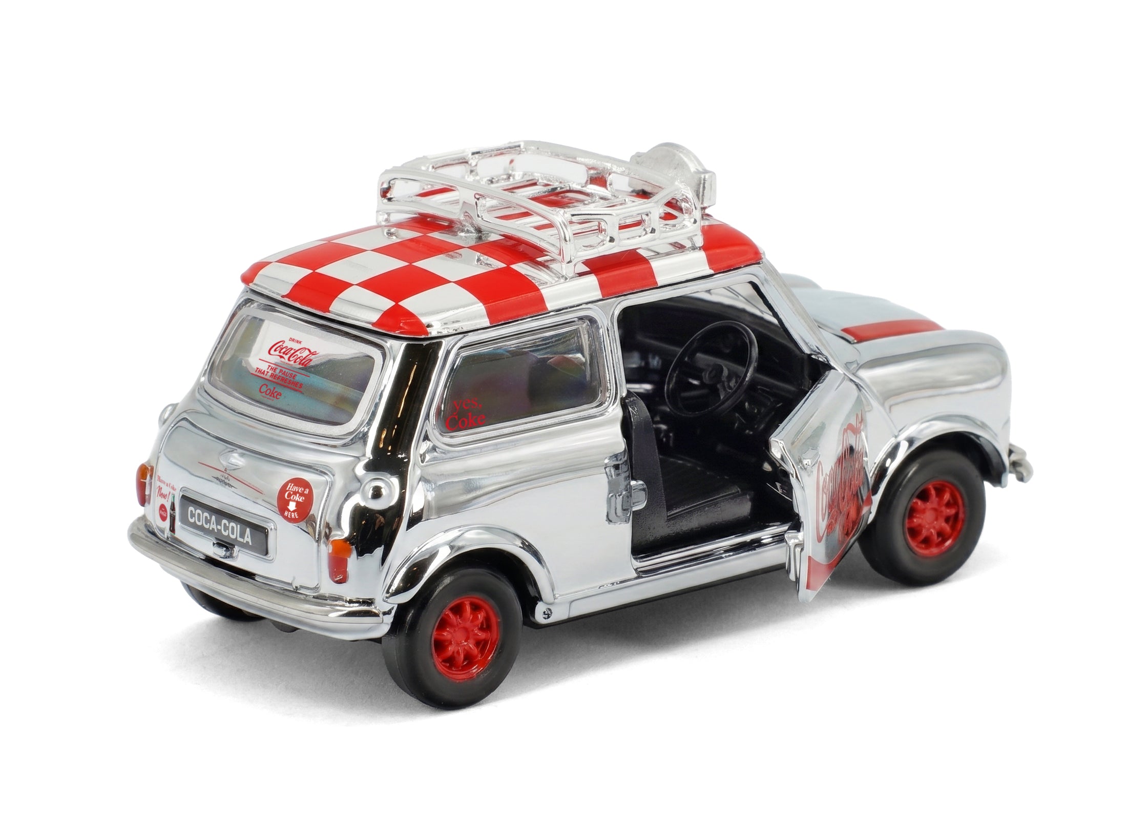 Tiny City Die-cast Model Car - 1/50 Mini Cooper X Coca-Cola(Siver) #COKE126