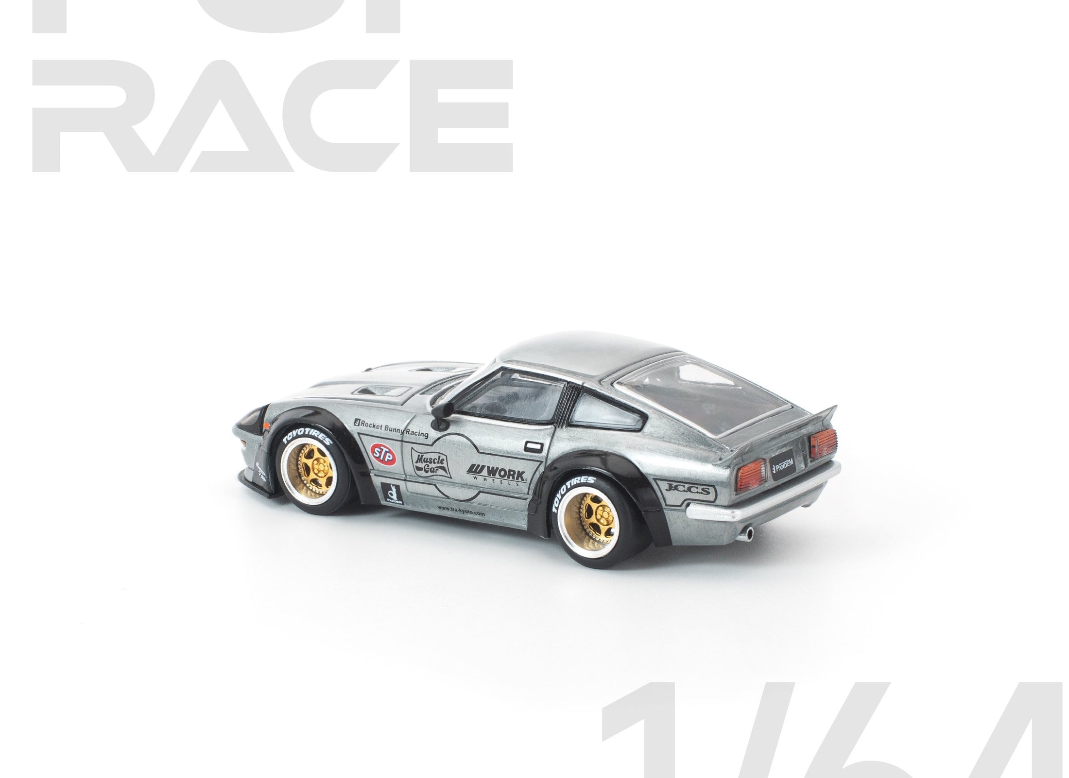 (Pre-order) POP RACE 1/64 PANDEM 280ZX RAW METAL Diecast Model Car