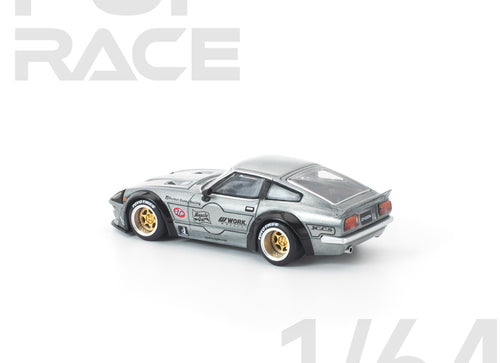 Load image into Gallery viewer, (Pre-order) POP RACE 1/64 PANDEM 280ZX RAW METAL Diecast Model Car
