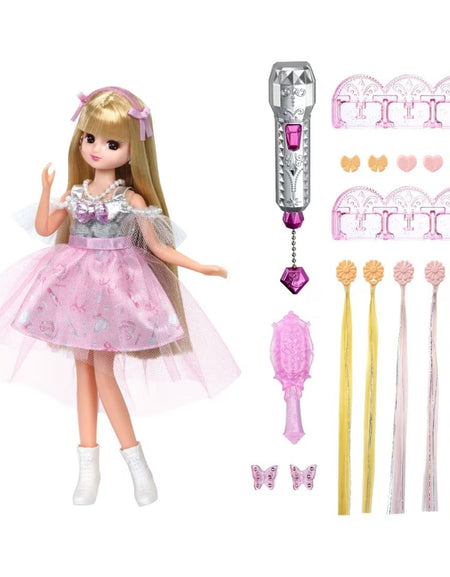 Takara Tomy Licca Hair Extensions Licca-chan Fav Pink Doll Set