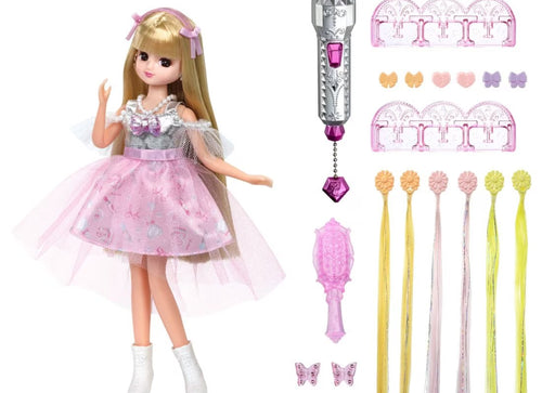 Load image into Gallery viewer, Takara Tomy Licca Hair Extensions Licca-chan Fav Pink Doll Set
