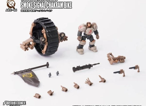 Load image into Gallery viewer, ARCHECORE ARC-46 Skeleton Brigade Smoke Signal Chakram Bike Figure Set
