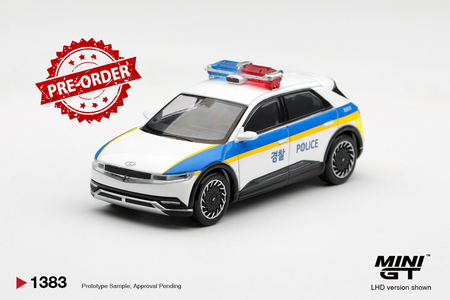 (Pre-order) Mini GT #1383 Hyundai Ioniq 5 Police Car Diecast Model Car