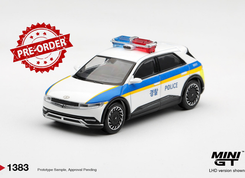 Load image into Gallery viewer, (Pre-order) Mini GT #1383 Hyundai Ioniq 5 Police Car Diecast Model Car
