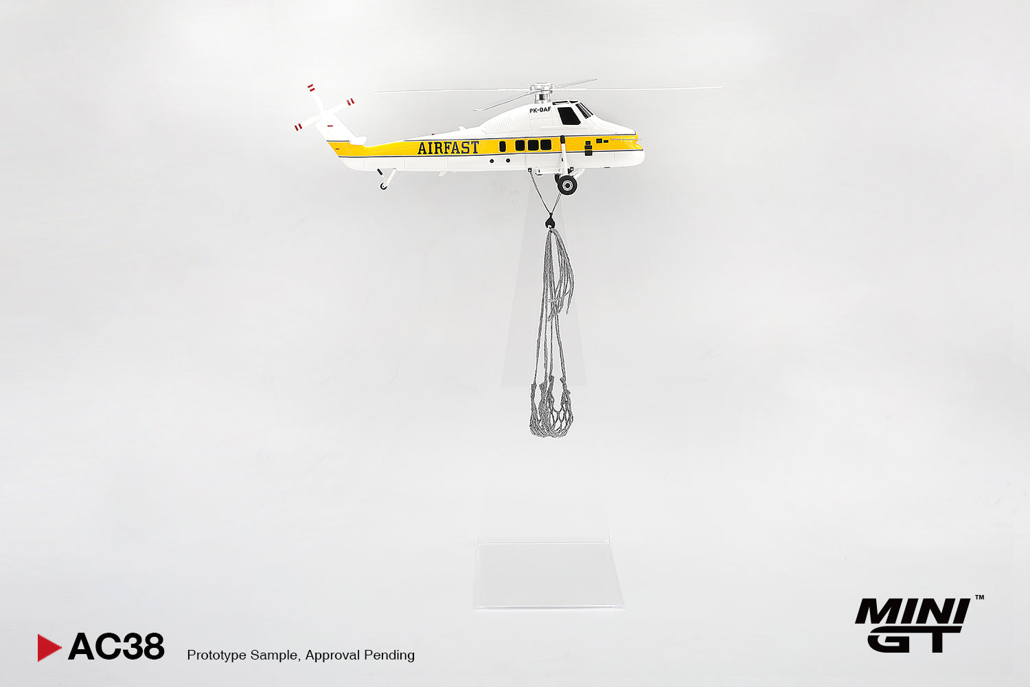 (Pre-order) Mini GT #MGTAC38 Sikorsky S58T Helicopter Camel Trophy 1985 Model