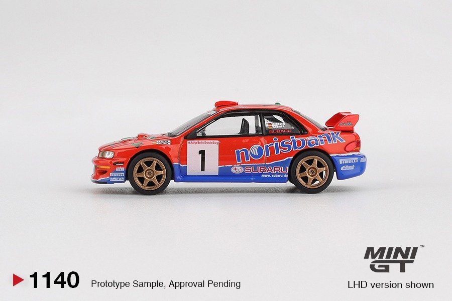 MINI GT #1140 Subaru Impreza WRC97 #1 1999 DRM Champion Model Car