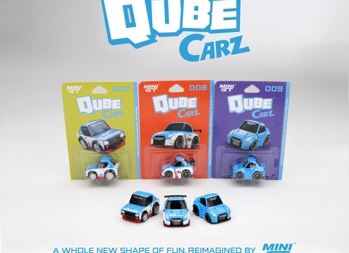 Load image into Gallery viewer, (Pre-order) Mini GT Qube Carz #007- #009 Nissan full set of 3 Model Cars
