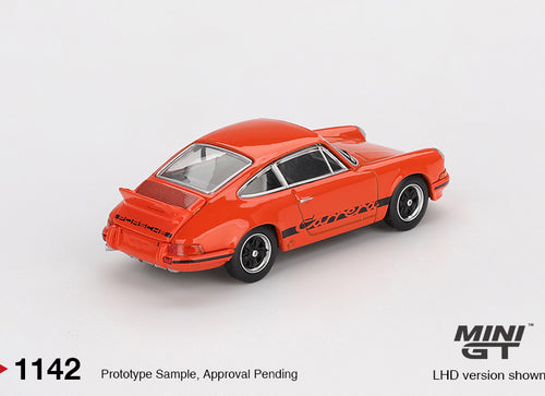 Load image into Gallery viewer, MINI GT #1142 Porsche 911 Carrera RS 2.7 Tangerine Black Livery LHD
