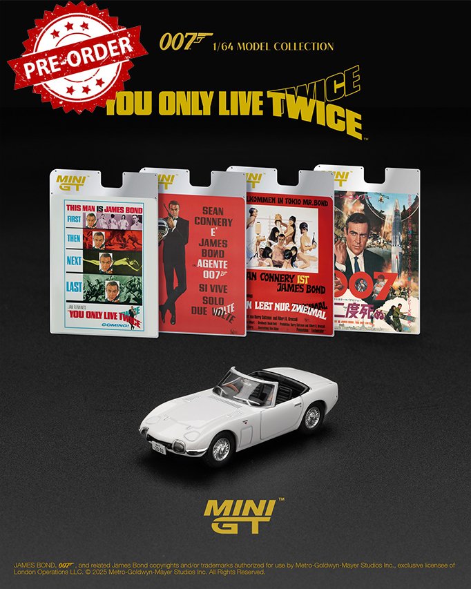 (Pre-order) Mini GT #915 Toyota 2000GT Roadster "You Only Live Twice" English