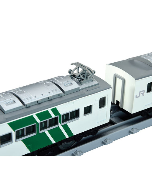Load image into Gallery viewer, Takara Tomy Plarail Train - Real Class Series 185 Odoriko Green Stripe
