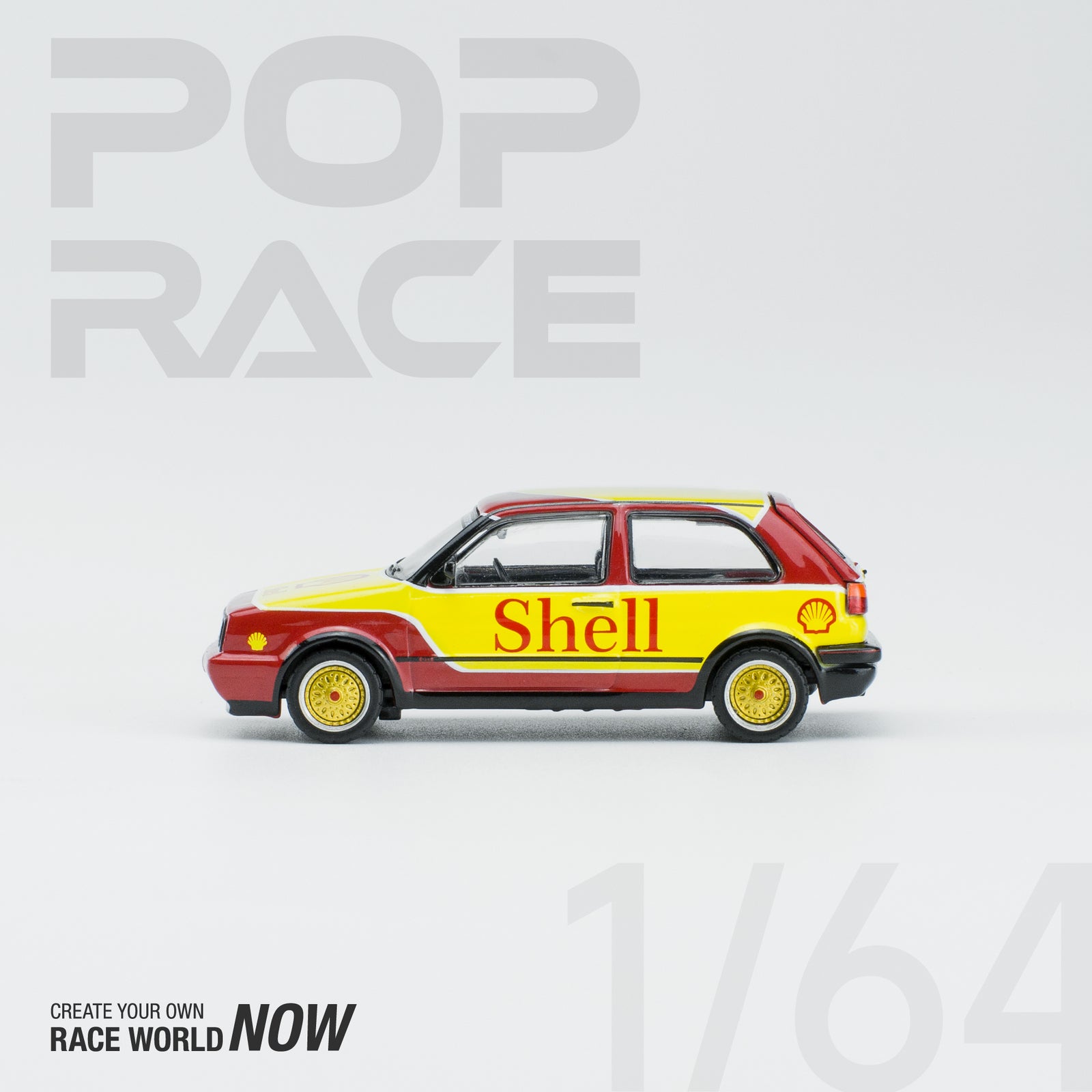 POPRACE 1/64 Shell Volkswagen Golf GTI MKII Diecast Model Car