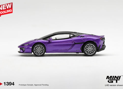 Load image into Gallery viewer, (Pre-order) Mini GT #1394 Lamborghini Temerario Viola Pasifae LHD Diecast Model

