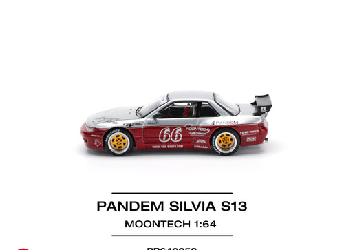 Load image into Gallery viewer, POP RACE 1/64 pandem silvia s13 - moontech red (new tooling) pr640258
