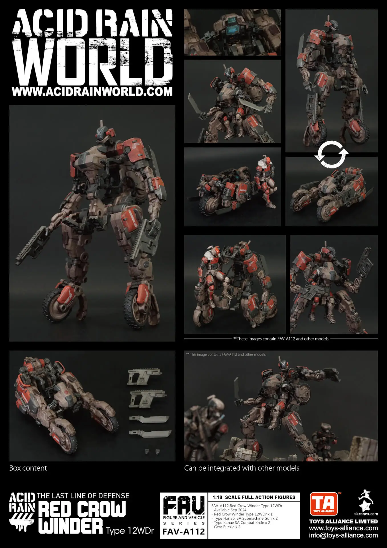 TOYS ALLIANCE x Acid Rain FAV-A112 Red Crow Winder Type 12WDr