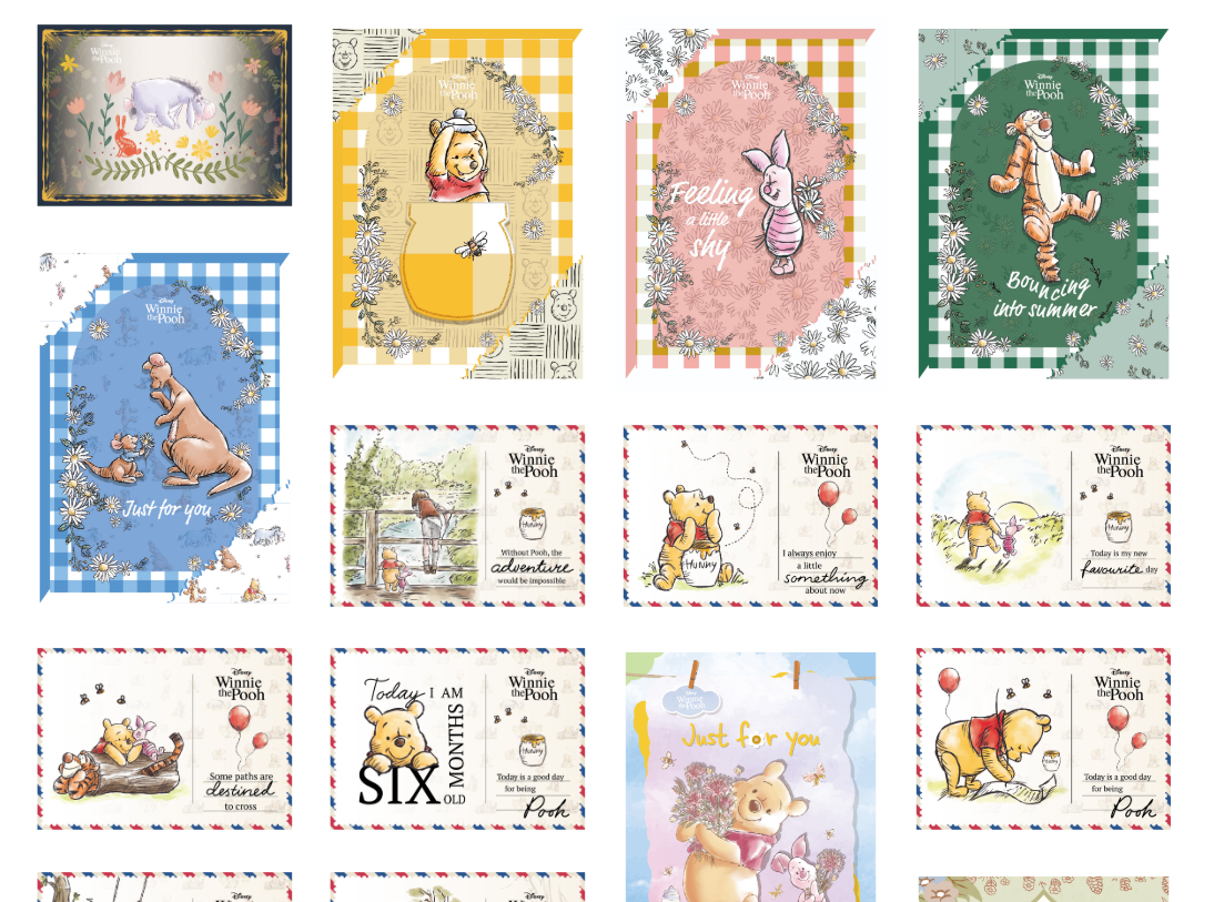 COSMOS Collectible Winnie the Pooh Collectible Card Box Set (80 cards SET)