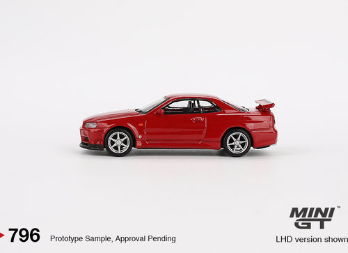 Load image into Gallery viewer, Mini GT#796 1/64 Nissan Skyline GT-R (R34) V-Spec Active Red RHD
