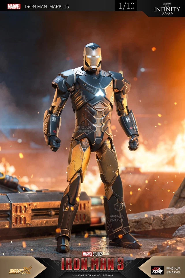 ZD Toys Marvel Avengers 1/10 Iron Man MK15 Action Figure Set