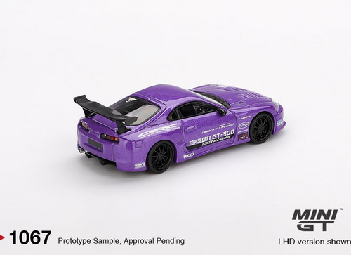 Load image into Gallery viewer, MINI GT 1/64 #1067 Toyota Supra (A80) Top Secret GT-300 Purple RHD
