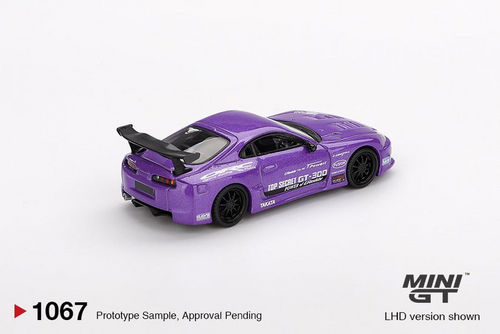 Load image into Gallery viewer, MINI GT 1/64 #1067 Toyota Supra (A80) Top Secret GT-300 Purple RHD
