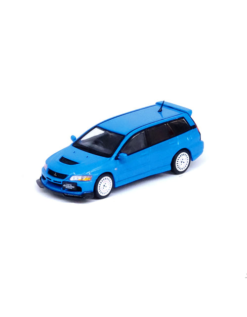 Load image into Gallery viewer, INNO64 1/64 Die-Cast MITSUBISHI LANCER EVOLUTION IX WAGON BLUE
