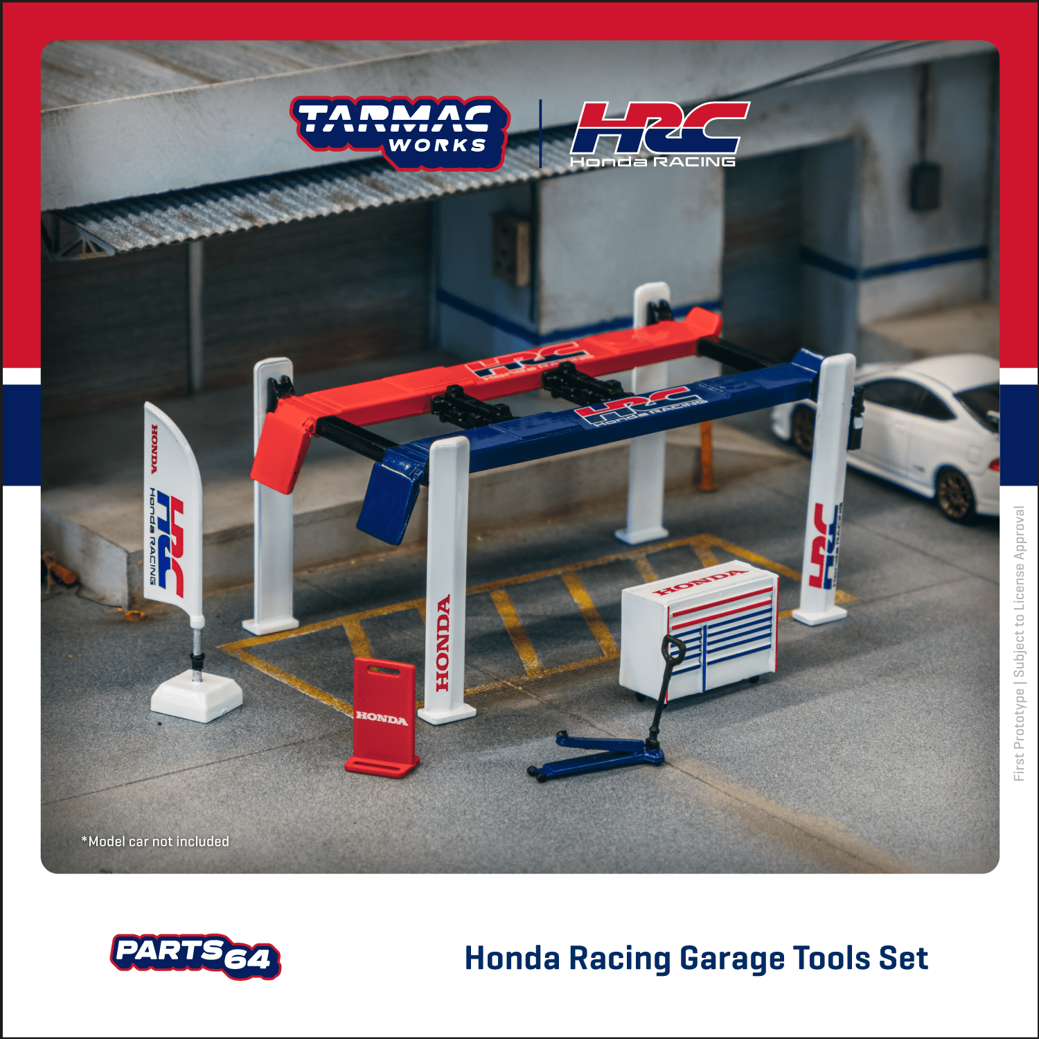 Tarmac Works 1/64 Garage tools set  Honda Racing Diorama