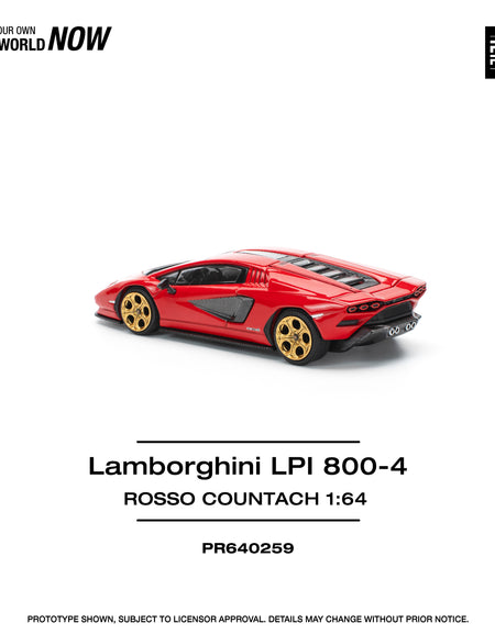 POPRACE 1/64 LAMBORGHINI COUNTACH LPI-800 - ROSSO PR640259