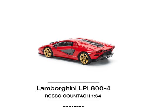 Load image into Gallery viewer, POPRACE 1/64 LAMBORGHINI COUNTACH LPI-800 - ROSSO PR640259
