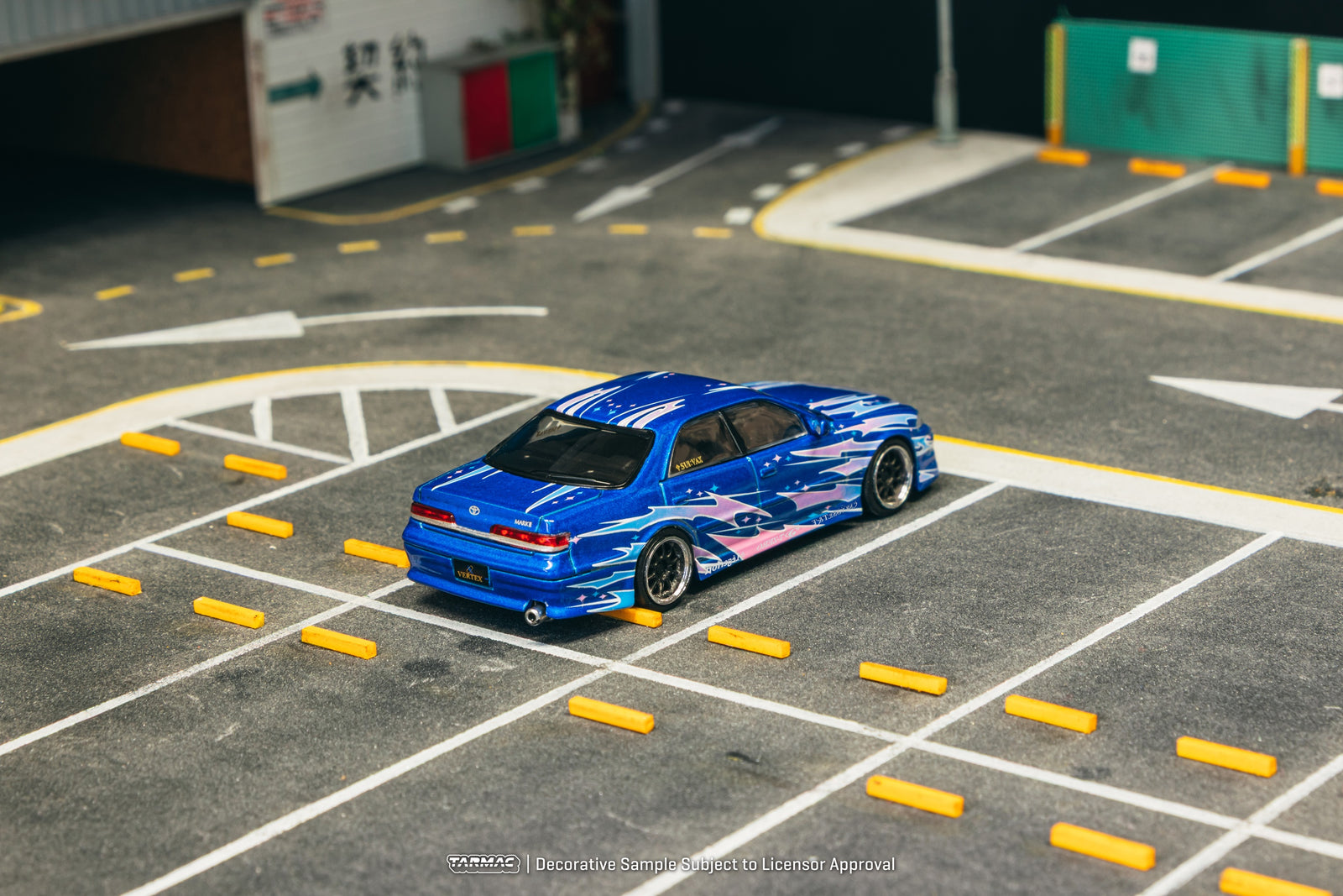 Tarmac Works 1/64 VERTEX Toyota Mark II JZX100 Blue Metallic Model