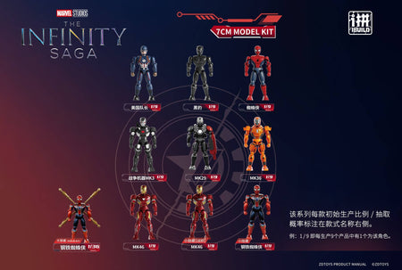 ZD Toys 7cm Marvel The Infinity Saga Series Blind Box Vol.01 1Box 9pcs Full Set