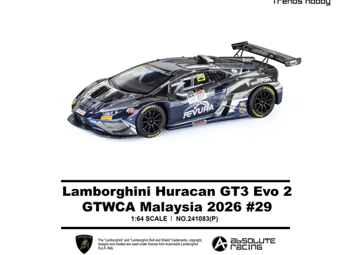 Load image into Gallery viewer, (Pre-order) Trends Hobby Lamborghini Huracan GT3 EVO2 GTWCA Malaysia 2026 #29
