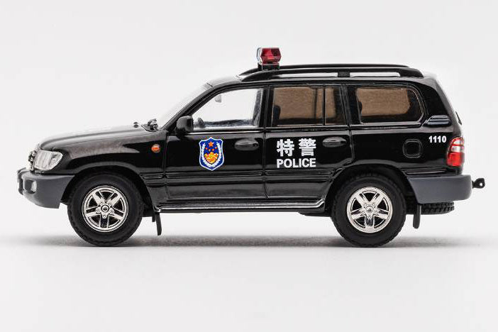 GCD 1/64 Toyota Land Cruiser 100 - S.W.A.T. (China) Black (LHD)