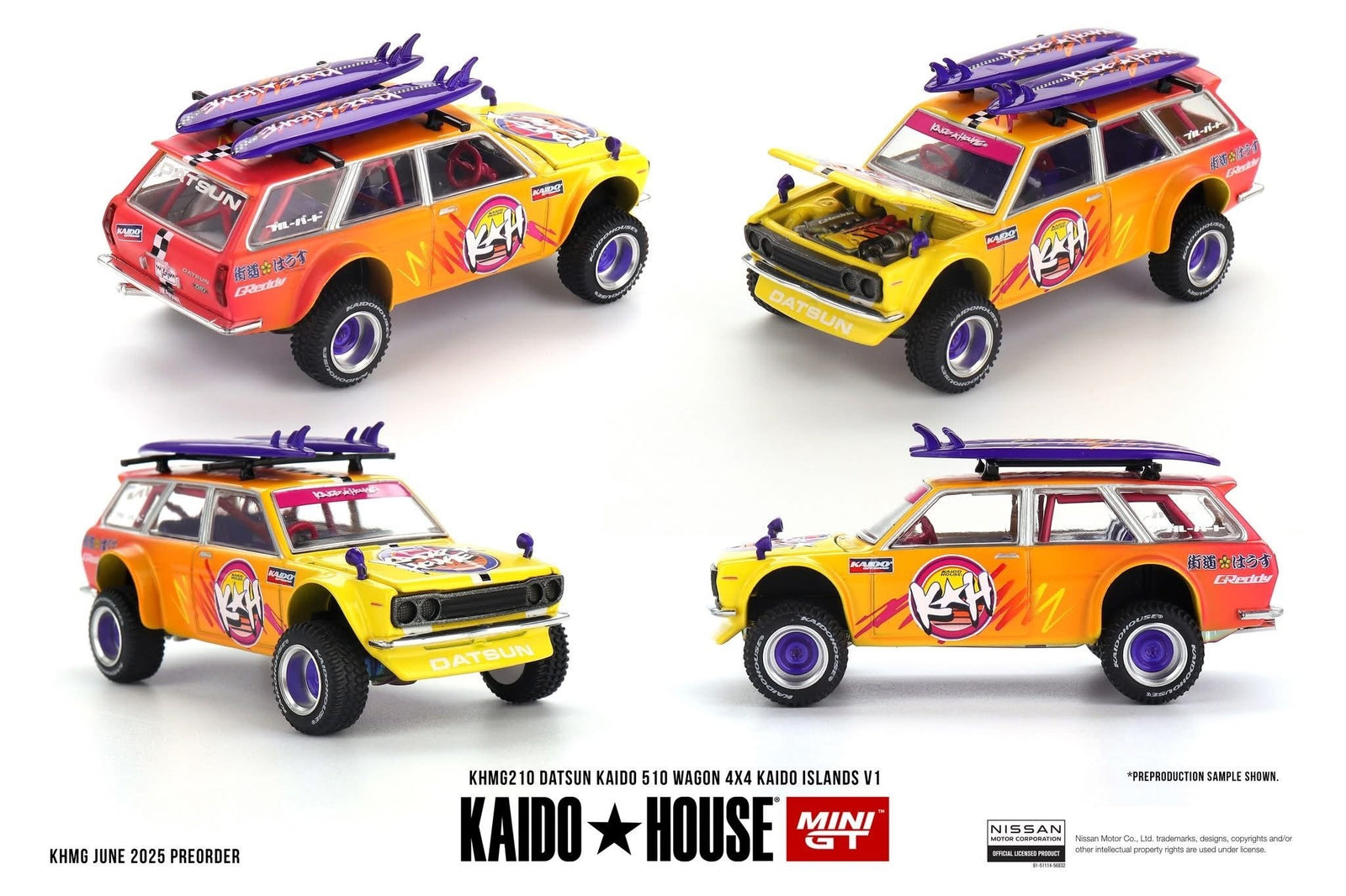 Kaido House X Mini GT Datsun KAIDO 510 Wagon 4x4 Kaido ISLANDS V1