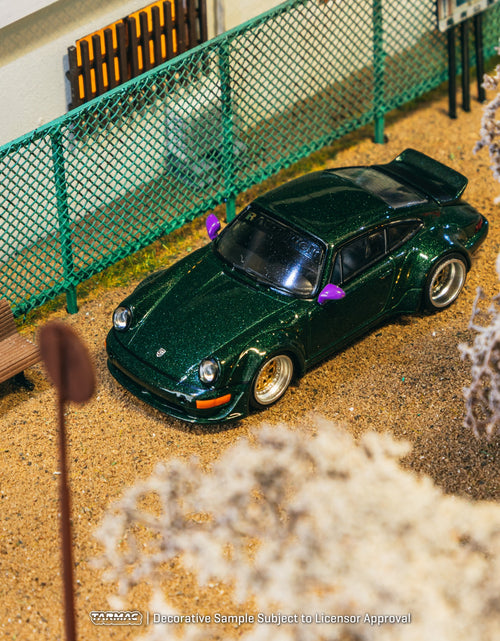 Load image into Gallery viewer, Tarmac Works 1/64 RWB 964 Green Diecast Model Car
