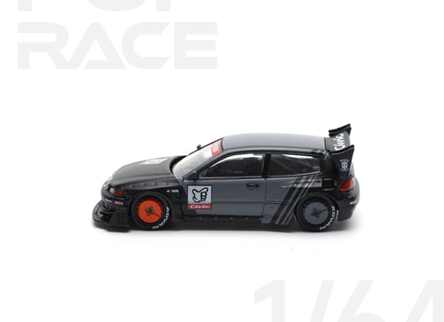 Load image into Gallery viewer, POPRACE 1/64 PANDEM CIVIC EG6 "KANJOZOKU" Diecast Model Car
