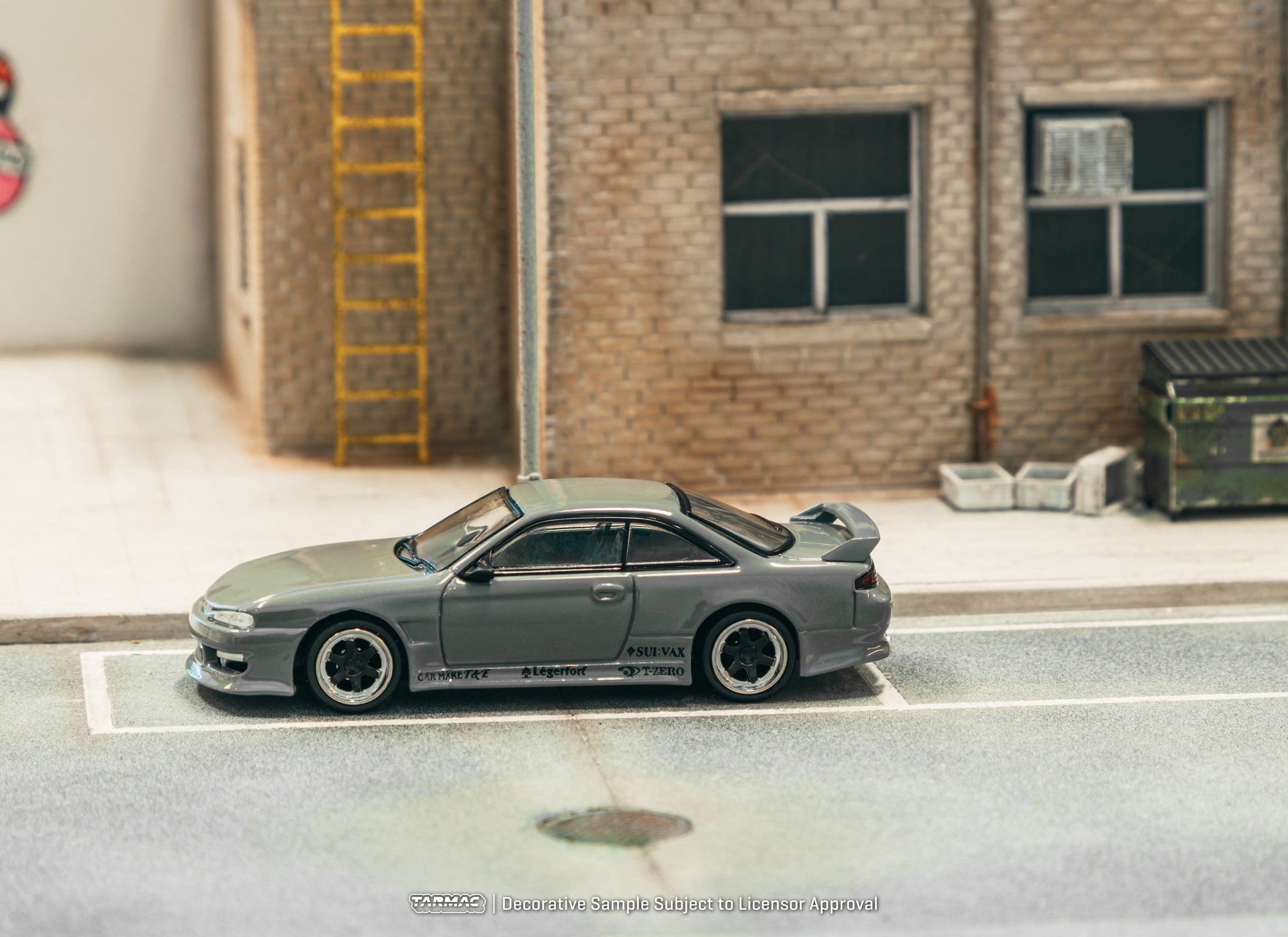 Tarmac Works 1/64 VERTEX Silvia (S 14) Grey Diecast Model Car