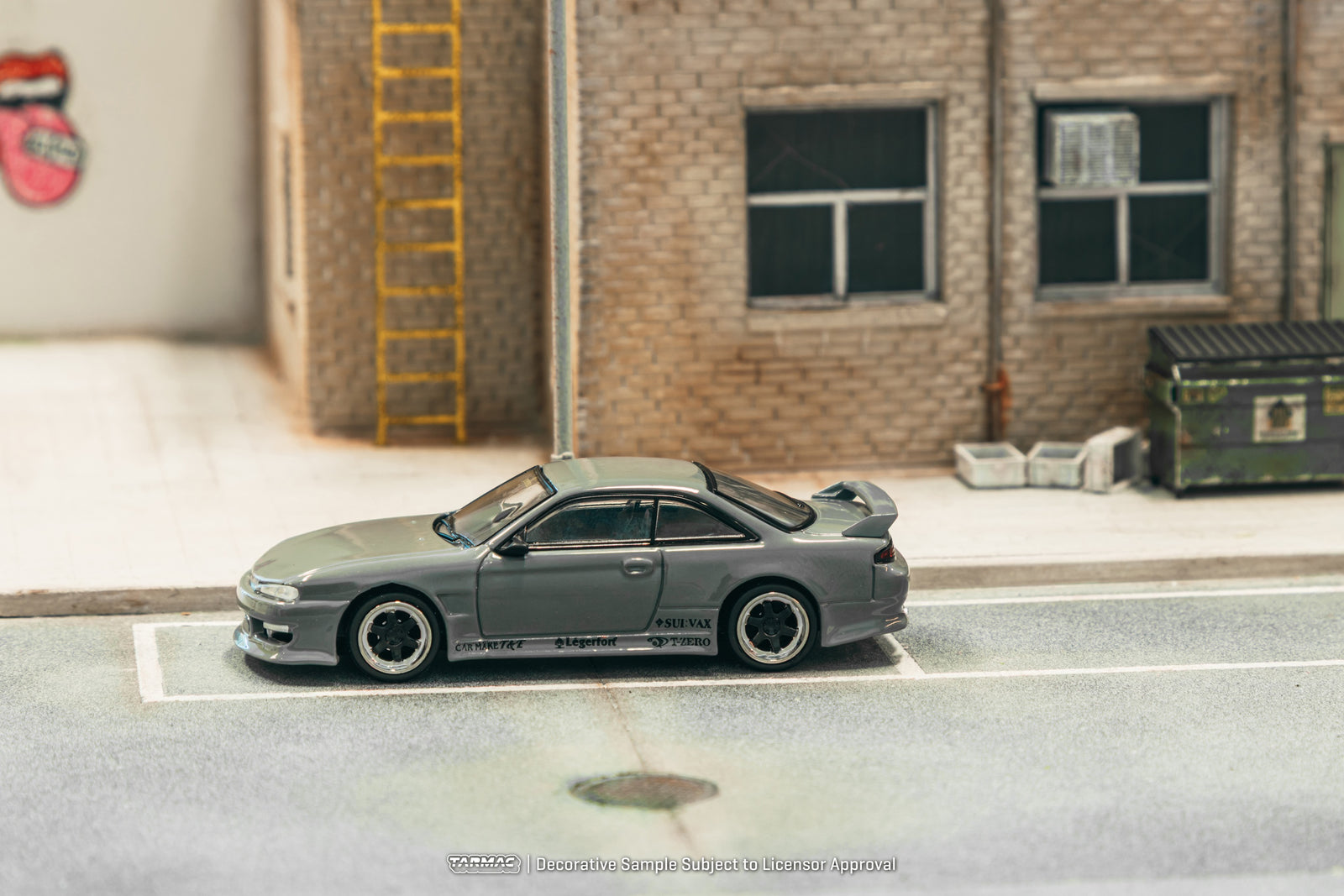 Tarmac Works 1/64 VERTEX Silvia (S 14) Grey Diecast Model Car