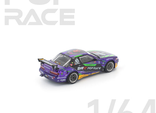 Load image into Gallery viewer, (Pre-order) POPRACE 1/64 PANDEM S13 EVA RT TEST TYPE-01 Diecast Model Car
