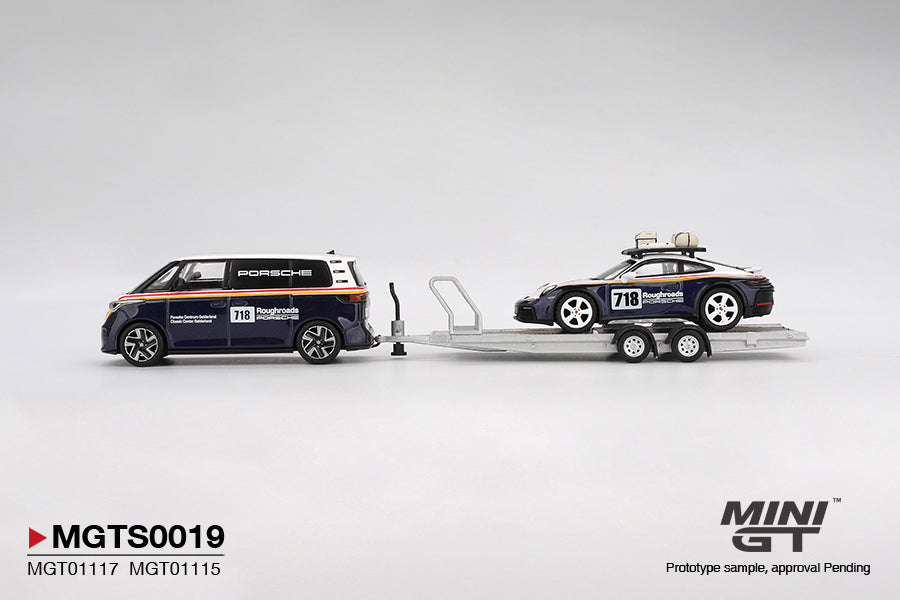 (Pre-order) MINI GT Porsche 911 Dakar #718 / Volkswagen ID. Buzz Porsche Centrum