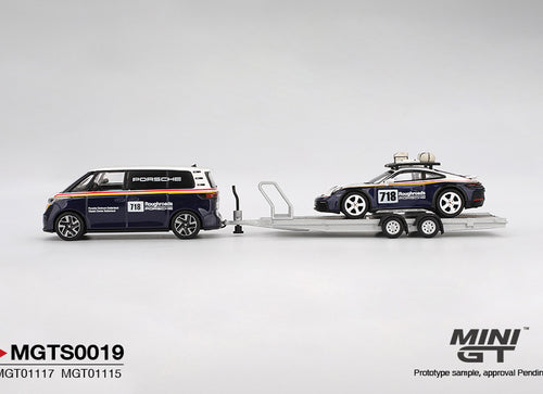 Load image into Gallery viewer, (Pre-order) MINI GT Porsche 911 Dakar #718 / Volkswagen ID. Buzz Porsche Centrum
