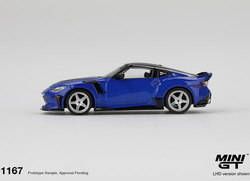 Load image into Gallery viewer, MINI GT #1167 Nissan Z VeilSide FFZ400 Seiran Blue RHD Model Car
