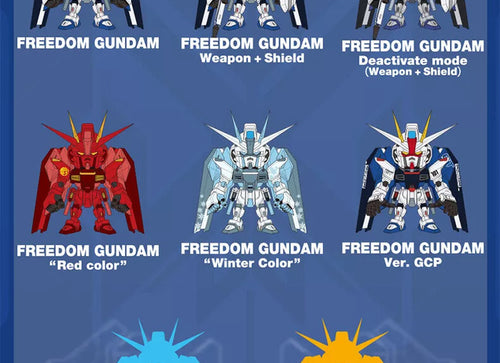 Load image into Gallery viewer, Bandai HGA-23009 [QMSV mini] Freedom Gundam – 2nd Edition (Set of 8)
