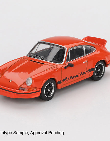 MINI GT #1142 Porsche 911 Carrera RS 2.7 Tangerine Black Livery LHD