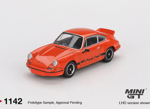 Load image into Gallery viewer, MINI GT #1142 Porsche 911 Carrera RS 2.7 Tangerine Black Livery LHD
