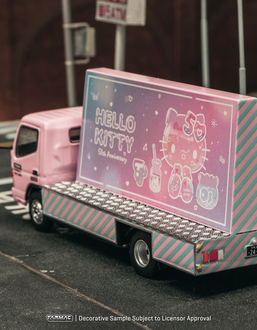 Load image into Gallery viewer, Tarmac Works 1/64 Mitsubishi Fuso Canter Hello Kitty Billboard Car
