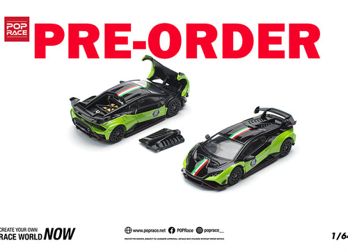 Load image into Gallery viewer, (Pre-order) POPRACE 1/64 LAMBORGHINI HURACAN STO (LP640-2)10 ANNIVERSARIO
