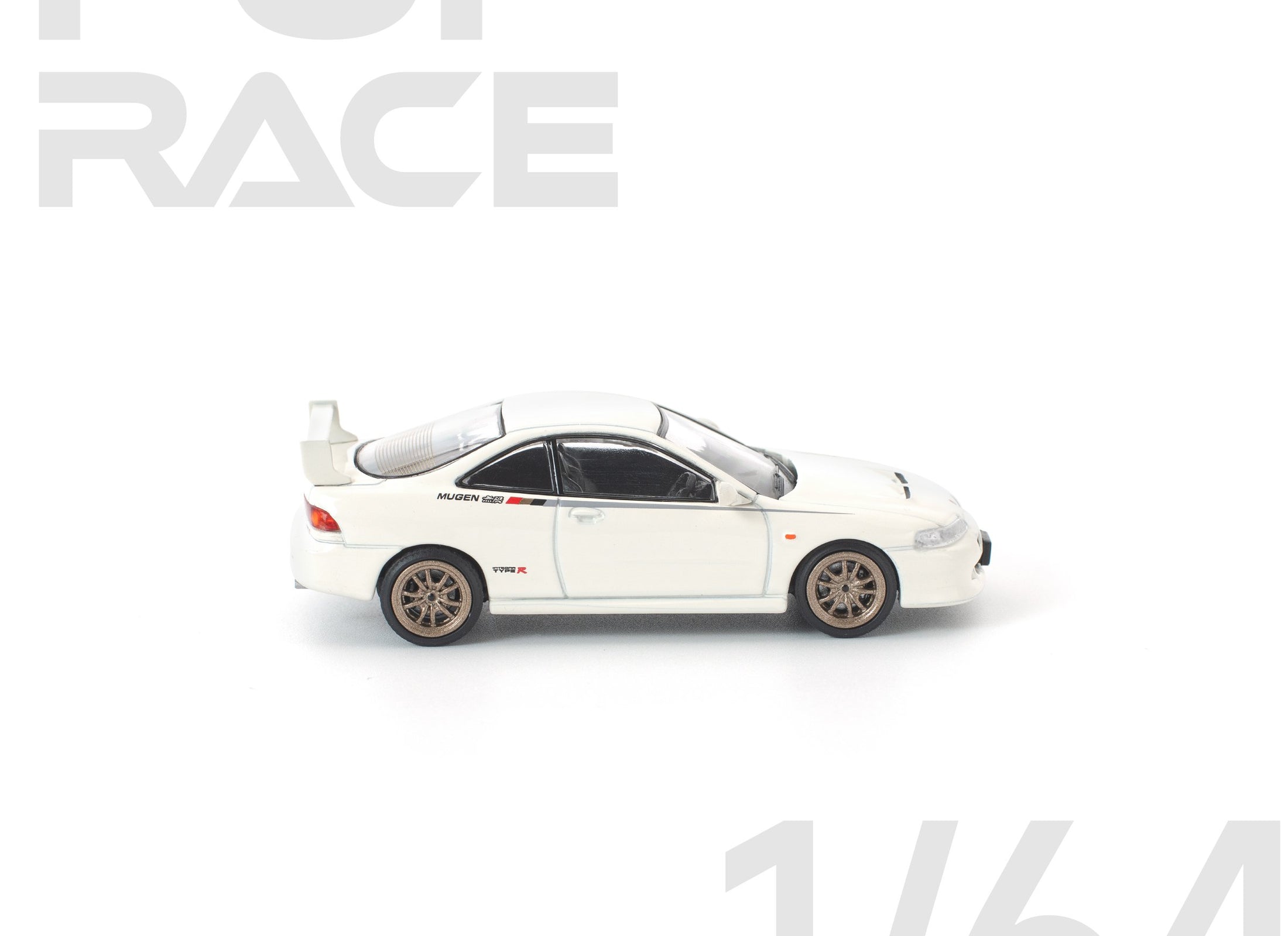 (Pre-order) POP RACE 1/64 MUGEN DC2 WHITE Diecast Model Car